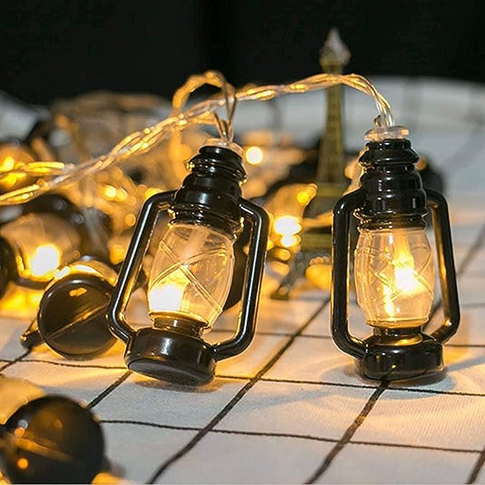 REFULGIX 14 LED Black Lantern Fairy String Lights for Home, Diwali Festival  Decor Lights, Waterproof String Fairy Rice Lights Decoration Lights Plug-in  (3 Meter Warm White) - SaveSwipeShare